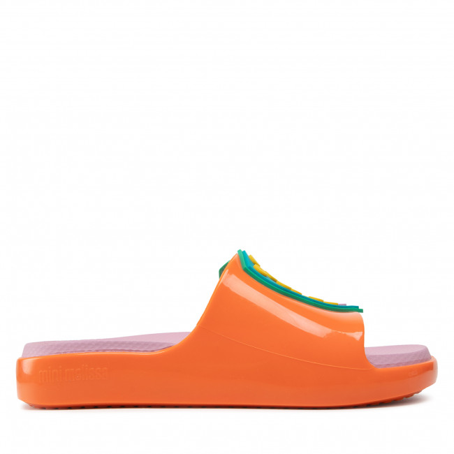 Klapki MELISSA – Mini Melissa Cloud Slide + Fab 33451 Orange/Pink 54165 – pomarańczowe
