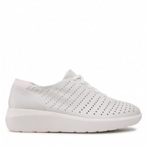 Sneakersy CLARKS - Kayleigh Aster 261648514 White Leather