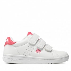 Sneakersy FILA - Crosscourt 2 Nt Velcro Kids FFK0018.13074 White/Coral Paradise