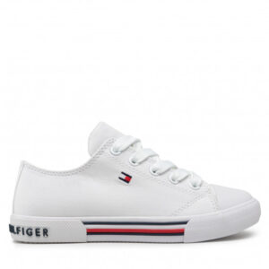Trampki TOMMY HILFIGER - Low Cut Lace Up Sneaker T3X4-30692-0890 M White 100