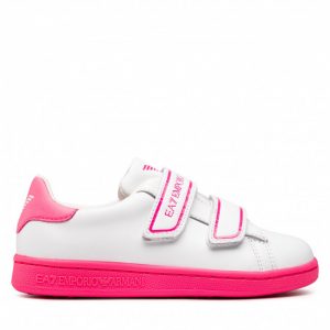 Sneakersy EA7 EMPORIO ARMANI - XSX014 XOT43 Q319 Opt White/Pink Fluo