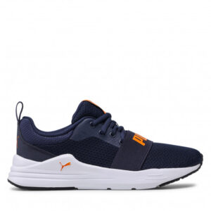 Sneakersy PUMA - Wired Run Jr 374214 17 Peacoat/Vibrant Orange