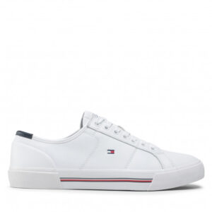 Sneakersy TOMMY HILFIGER - Core Corporate Leather Vulc FM0FM03999 White YBR