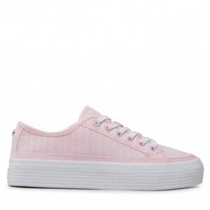 Sneakersy TOMMY HILFIGER - Essential Stripe Sneaker FW0FW06530 Pastel Pink TPD