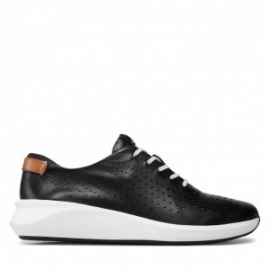 Sneakersy CLARKS - Un Rio Tie 261482554 Black Leather