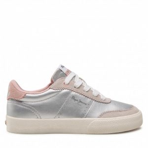 Sneakersy PEPE JEANS - Kenton Feston Girl PGS30532 Silver 934