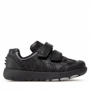 Sneakersy CLARKS - Rex Stride T 261614396 Black Leather