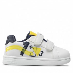 Sneakersy GEOX - B Djrock B. B B252CB 000BC C0552 S White/Fluo Yellow