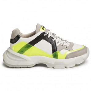 Sneakersy BRONX - 66295-BV Off White/N.Yellow/Black 3330