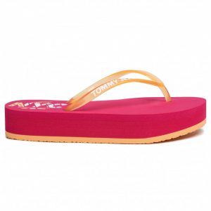 Japonki TOMMY JEANS - Pop Color Mid Beach Sandal EN0EN00853 Blush Red XIF