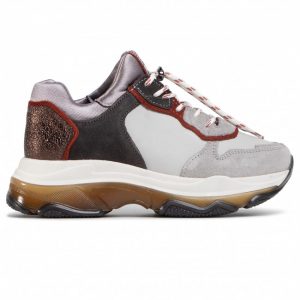 Sneakersy BRONX - 66167C-CA Ice Grey/Rust/Asphalt