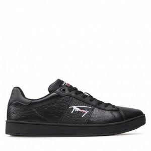 Sneakersy TOMMY JEANS - Cupsole EM0EM00719 Black BDS