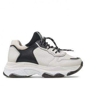 Sneakersy BRONX - 66412-A Off White/Black 3104