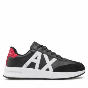 Sneakersy ARMANI EXCHANGE - XUX071 XV234 K596 Black/Red/Op.Wht