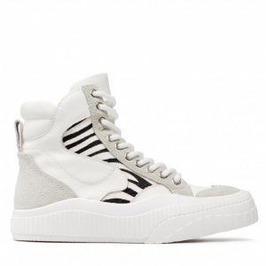 Sneakersy TWINSET - 212TCP114 Bianco/Furry Zebra 06267