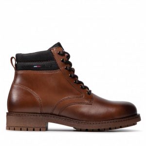 Trapery TOMMY JEANS - Classic Short Lace Up Boot EM0EM00827 Hickory Brown GVO