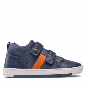 Sneakersy RENBUT - 33-4428 Granat/Pomarańcz