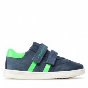 Sneakersy RENBUT - 23-3358 Jeans/Zielony Fluo