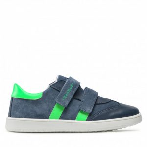 Sneakersy RENBUT - 33-4444 Jeans/Zielony Fluo