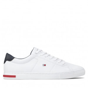 Sneakersy Tommy Hilfiger - Essential Leather Detail Vulc FM0FM04047 White YBR