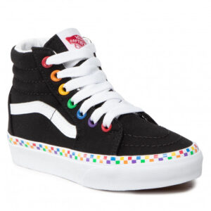 Sneakersy Vans - Sk8-Hi VN000D5FAC51 (Rainbow Chkrbrb)Blktrwht
