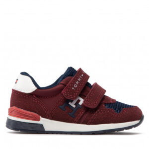 Sneakersy Tommy Hilfiger - Low Cut Velcro Sneaker T1B9-32490-1450 M Bordeaux/Blue A240
