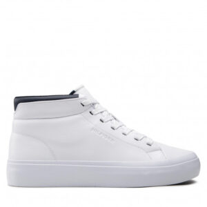Sneakersy TOMMY HILFIGER - Prep Vulc High Leather FM0FM04172 White YBR