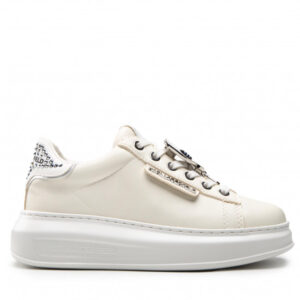 Sneakersy KARL LAGERFELD - KL62576C Eco Leather White W/Silver