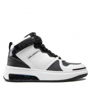Sneakersy KARL LAGERFELD - KL62044 White Lthr W/Black