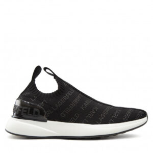 Sneakersy KARL LAGERFELD - KL62119 Black Knit Textile W/Lt Grey