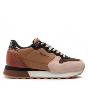 Sneakersy Pepe Jeans - Dover Shine PLS31362 Nut Brown 877