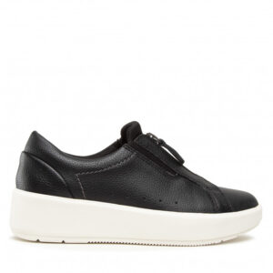 Sneakersy CLARKS - Layton Rae 261685054 Black Leather