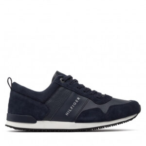 Sneakersy Tommy Hilfiger - Iconic Leather Suede Mix Runner FM0FM00924 Midnight 403