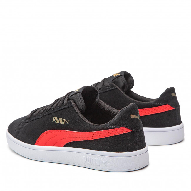 Sneakersy PUMA - Smash V2 364989 69 Black/High Risk Red/Gold czarne