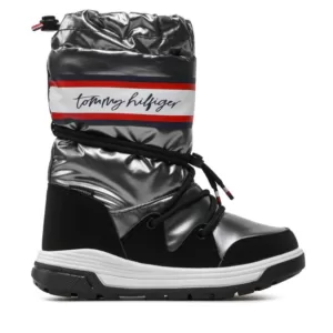 Śniegowce Tommy Hilfiger - Snow Boot T3A6-32436-1485 M Dark Silver 918