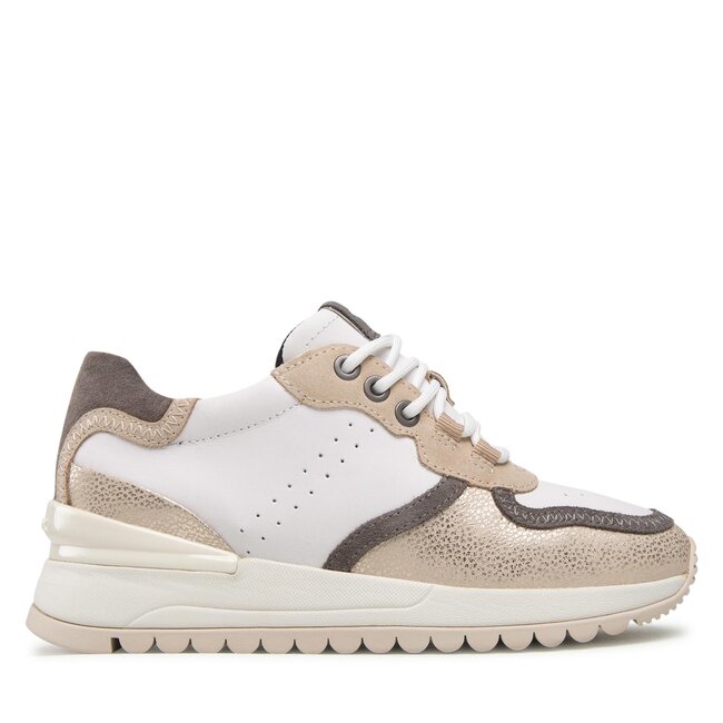 Sneakersy Geox – D Desya A D2600A 085CR C1ZH6 White/Lt Taupe – kolorowe