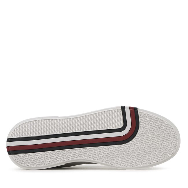 Sneakersy Tommy Hilfiger - Elevated Rbw Cupsole Leather FM0FM04487 White YBS białe