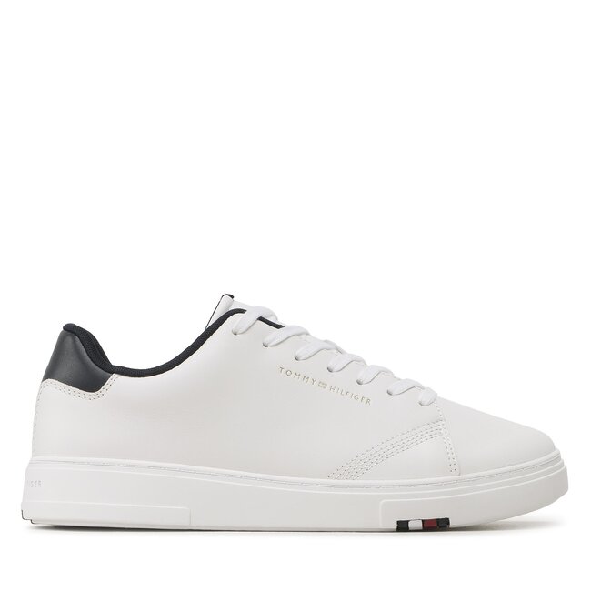Sneakersy Tommy Hilfiger – Elevated Rbw Cupsole Leather FM0FM04487 White YBS – białe