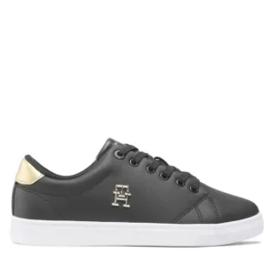 Sneakersy Tommy Hilfiger - Essential Th Gold Sneaker FW0FW07043 Black BDS