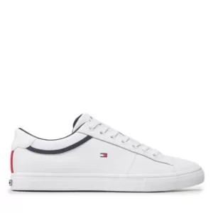 Sneakersy Tommy Hilfiger - Iconic Leather Vulc Punched FM0FM04166 White YBR