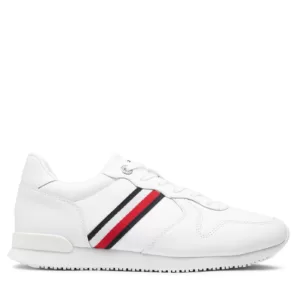 Sneakersy TOMMY HILFIGER - Iconic Runner Leather FM0FM04281 White YBR