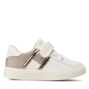Sneakersy Tommy Hilfiger - Low Cut Lace T1A4-32123-1160X M White/Rose Gold 867
