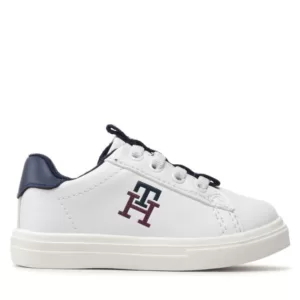 Sneakersy Tommy Hilfiger - Low Cut lace-Up Sneaker T1B9-32457-1355 M White/Blue X336