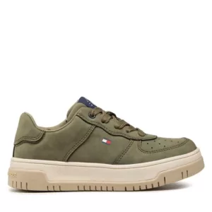 Sneakersy Tommy Hilfiger - Low Cut Lace-Up Sneaker T3B9-32478-1441 M Military Green 414