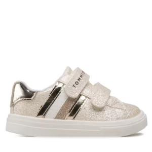 Sneakersy Tommy Hilfiger - Low Cut Velcro Sneaker T1A9-32300-1010 M Ivory/Platinum X063