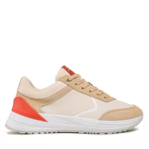 Sneakersy Tommy Hilfiger - Runner With Heel Detail FW0FW06621 Sugarcane AA8