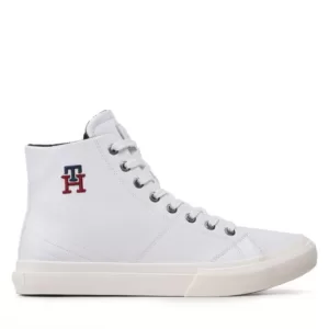 Sneakersy Tommy Hilfiger - Th Hi Vulc Street Leather FM0FM04739 White YBS