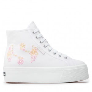 Sneakersy SUPERGA - 2708 Flowers Embroidery S2121GW White/Multicolor Flowers A6Y