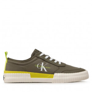 Sneakersy CALVIN KLEIN JEANS - Skater Vulcanized Laceup Rcotton YM0YM00414 Burnt Olive LB6