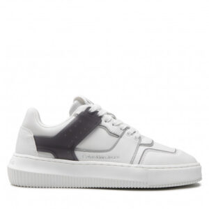 Sneakersy Calvin Klein Jeans - Chunky Cupsole Laceup Low Tpu M YW0YW00812 White/Silver 0LC